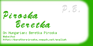 piroska beretka business card
